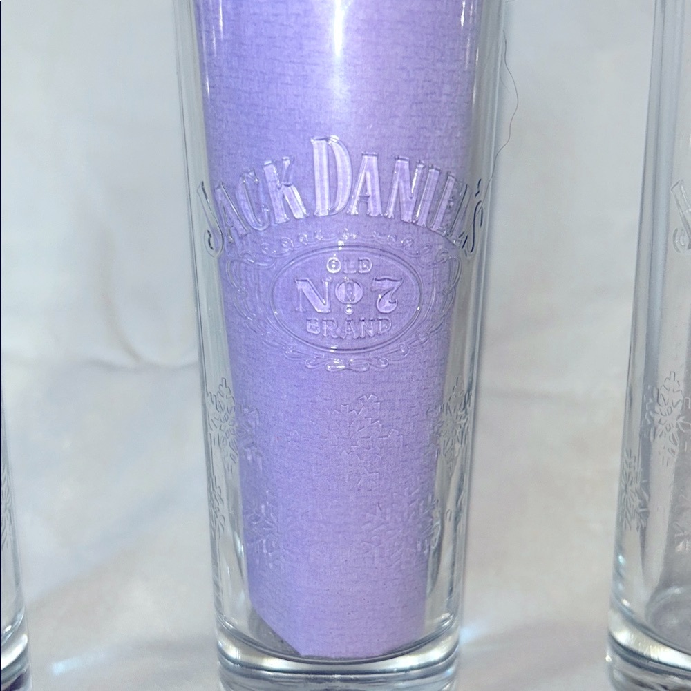 Last chance Jack Daniels Embossed Glass Set - Clear